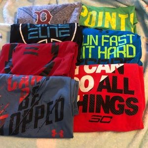 Lot of boys xl shirts . Under armour and Nike
